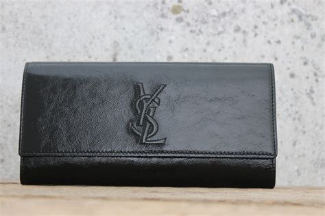 ysl black patent belle de jour clutch|SAINT LAURENT Textured Patent Monogram Large Belle De .